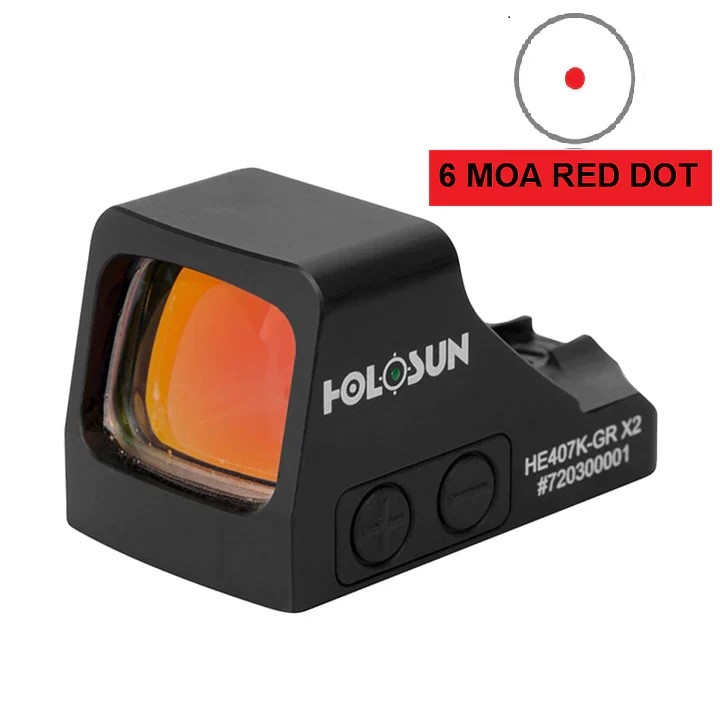 Holosun HS407K X2 Refleks Red Dot (6 MOA)