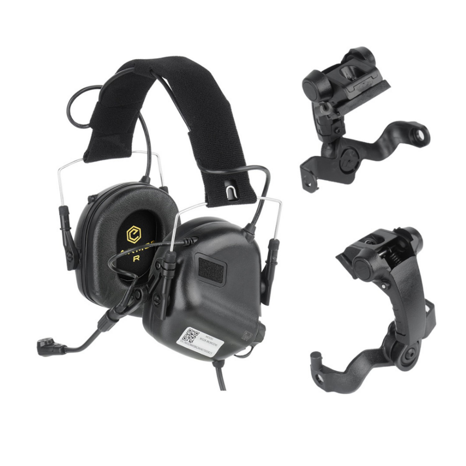 EARMOR M32X PLUS Kask Atış Kulaklığı Kulak Koruma Telsiz Yuvalı (Black) Siyah (KULAKLIK)