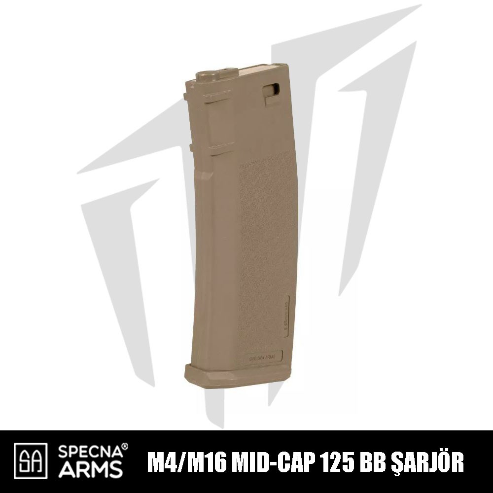 Specna Arms 125’lik S-Mag Mid-Cap Airsoft Şarjörü – Tan