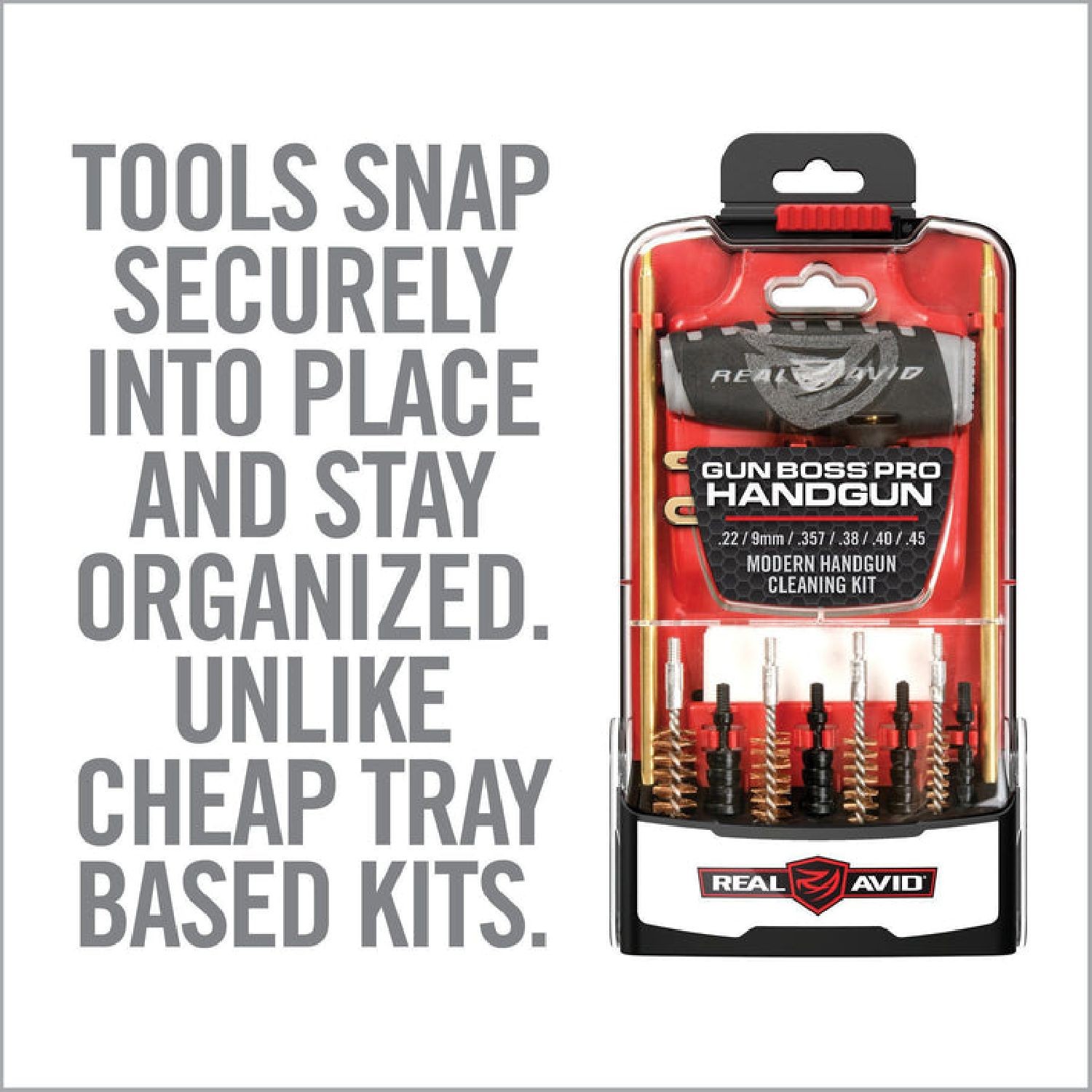 REAL AVID Gun Boss® Pro - Modern Handgun Cleaning Kit Tabanca Harbi Seti