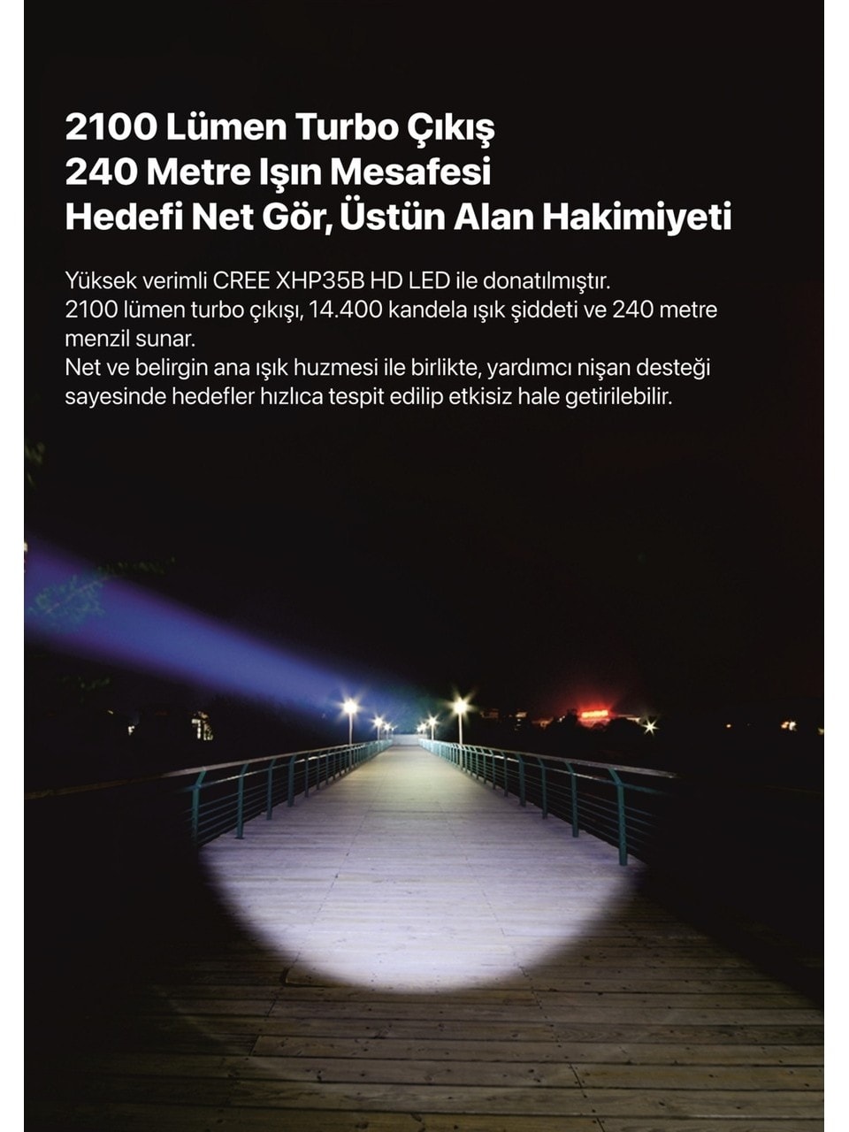 Klarus GL3 Quick-Detach M-LOK 2100 Lümen Tüfek Feneri