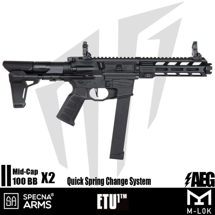 Specna Arms SA-FX10 FLEX™ ETU1™ Airsoft Tüfeği – (20 rps) – Siyah