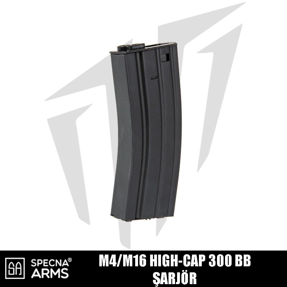 Specna Arms M4/M16 High-Cap 300BB’lik Airsoft Şarjör – Siyah