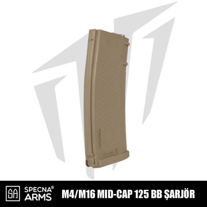 Specna Arms 125’lik S-Mag Mid-Cap Airsoft Şarjörü – Tan