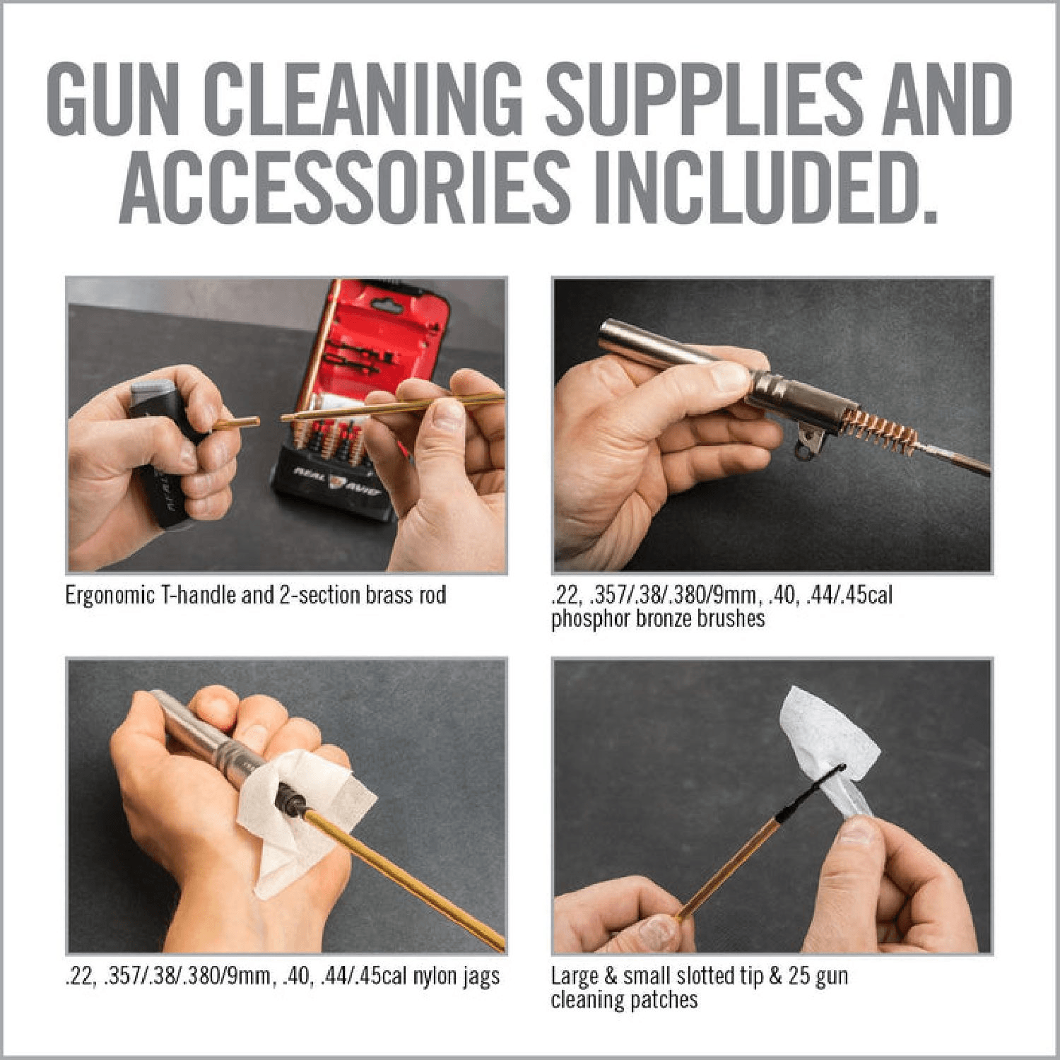 REAL AVID Gun Boss® Pro - Modern Handgun Cleaning Kit Tabanca Harbi Seti