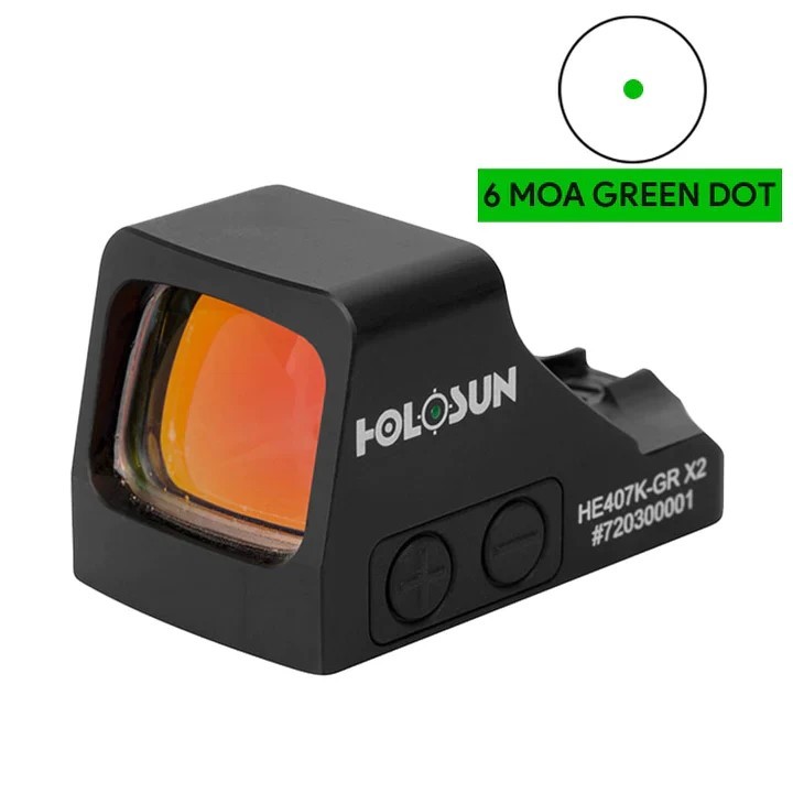 Holosun HS407K X2 Refleks Red Dot (6 MOA)
