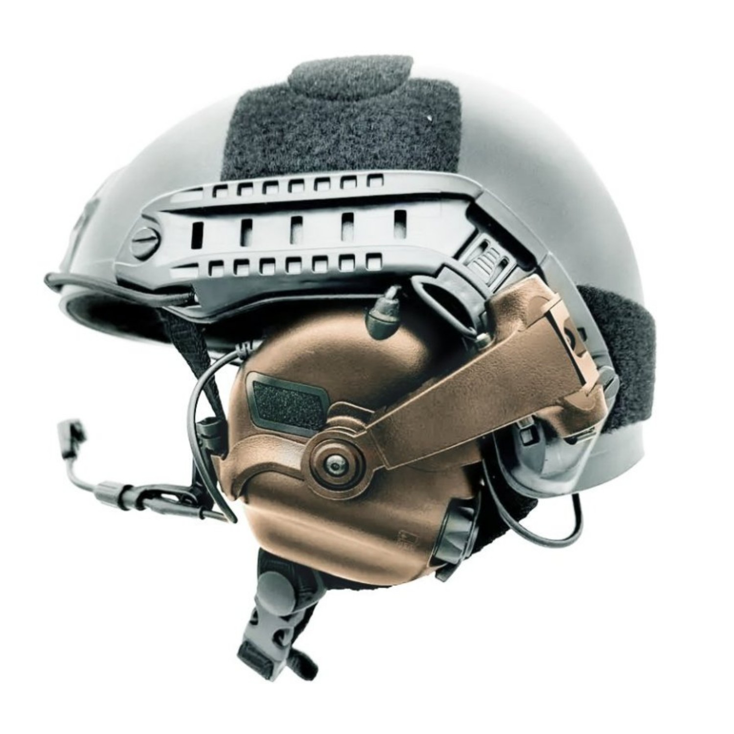 EARMOR M32X PLUS Kask Atış Kulaklığı Kulak Koruma Telsiz Yuvalı (Cayote Brown) Kahverengi (KULAKLIK)