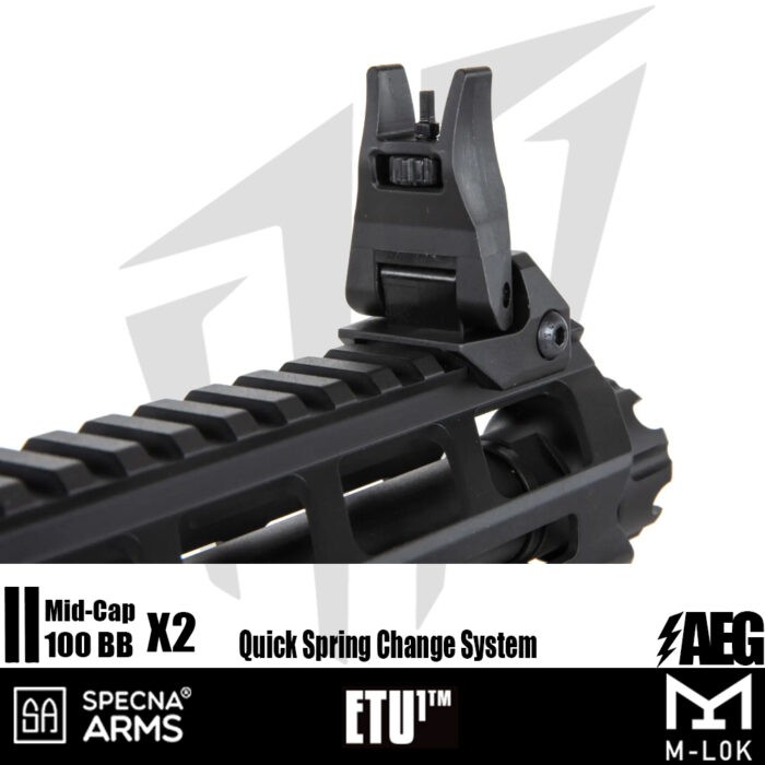 Specna Arms SA-FX10 FLEX™ ETU1™ Airsoft Tüfeği – (20 rps) – Siyah