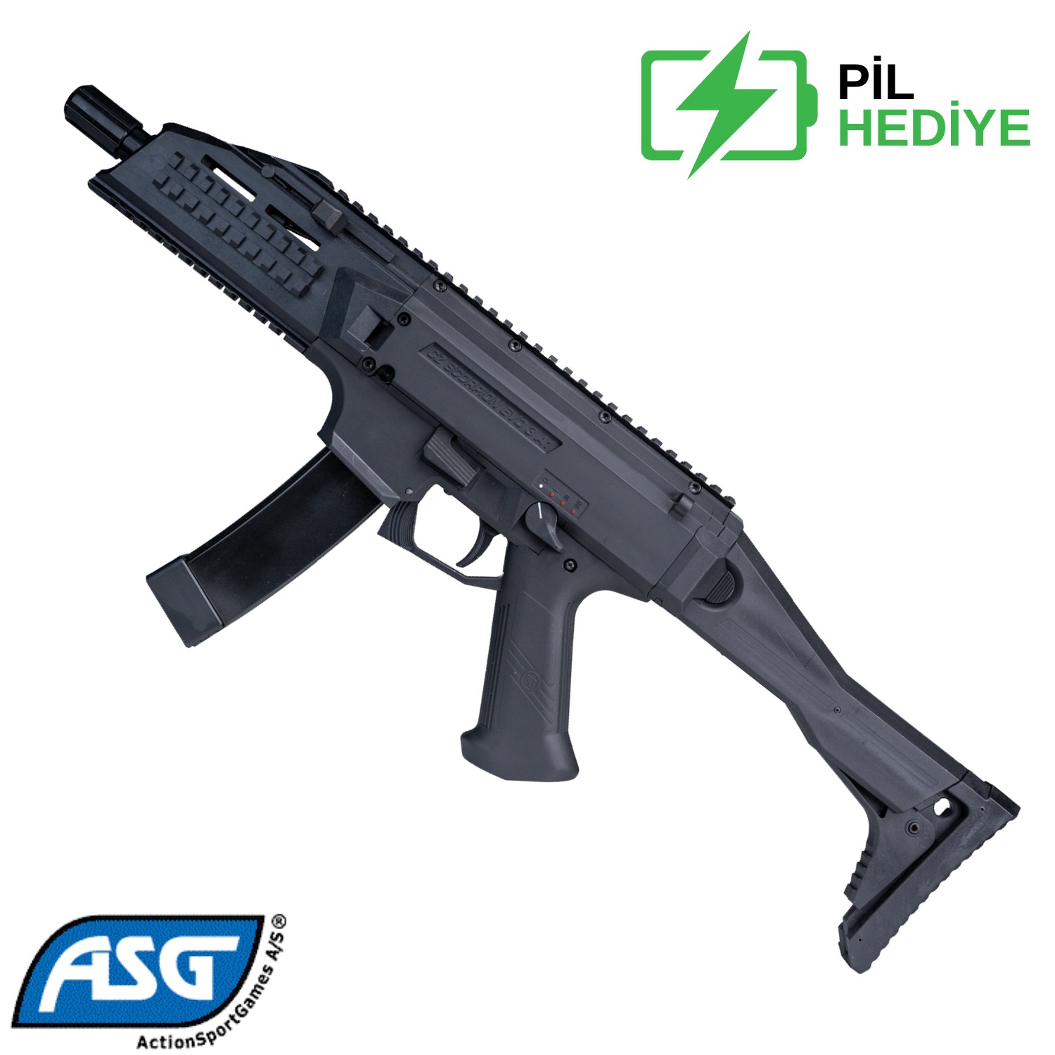 ASG CZ Scorpion EVO 3 A1 AEG SportLine Airsoft Tüfek ve Pil Seti- 19292