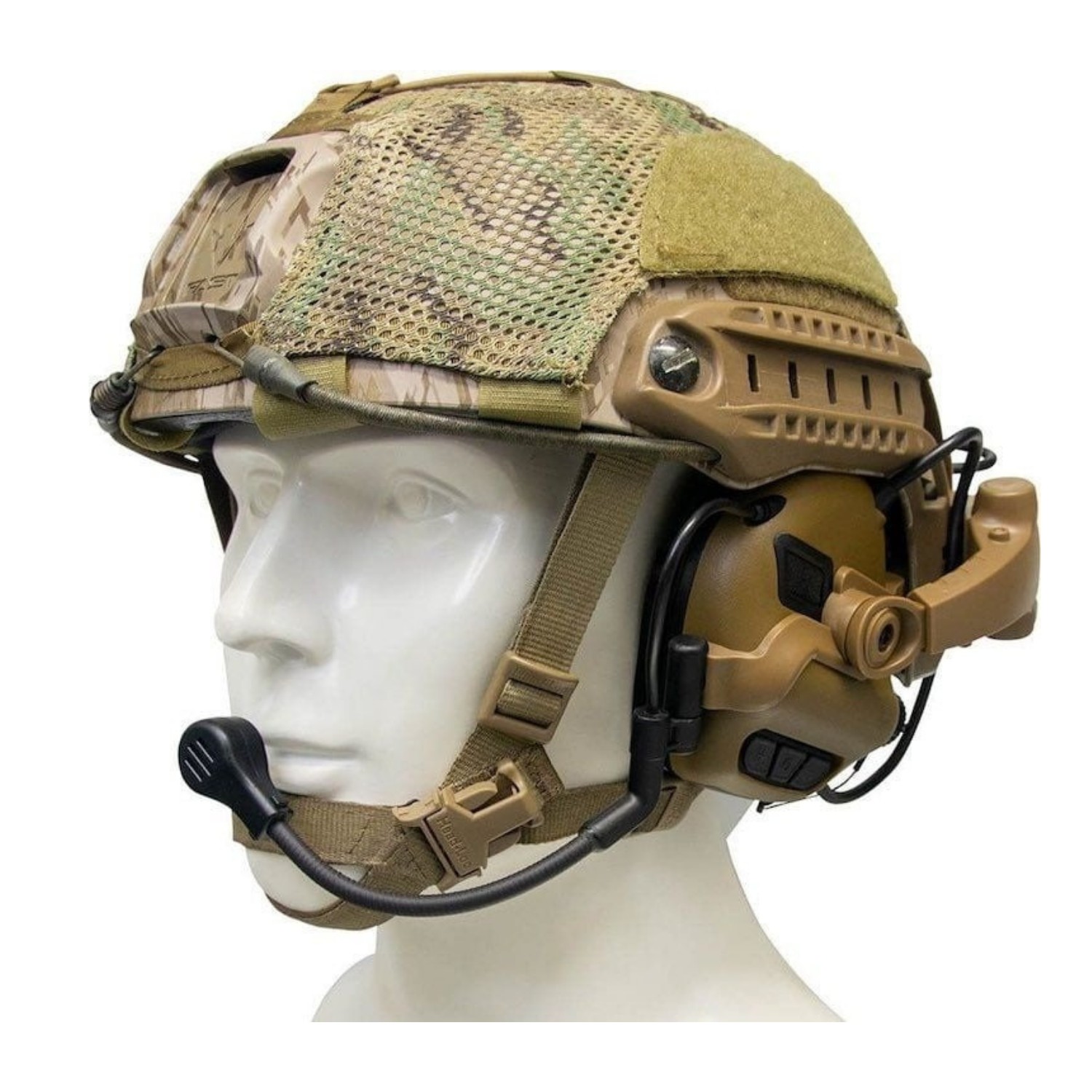 EARMOR M32X PLUS Kask Atış Kulaklığı Kulak Koruma Telsiz Yuvalı (Cayote Brown) Kahverengi (KULAKLIK)