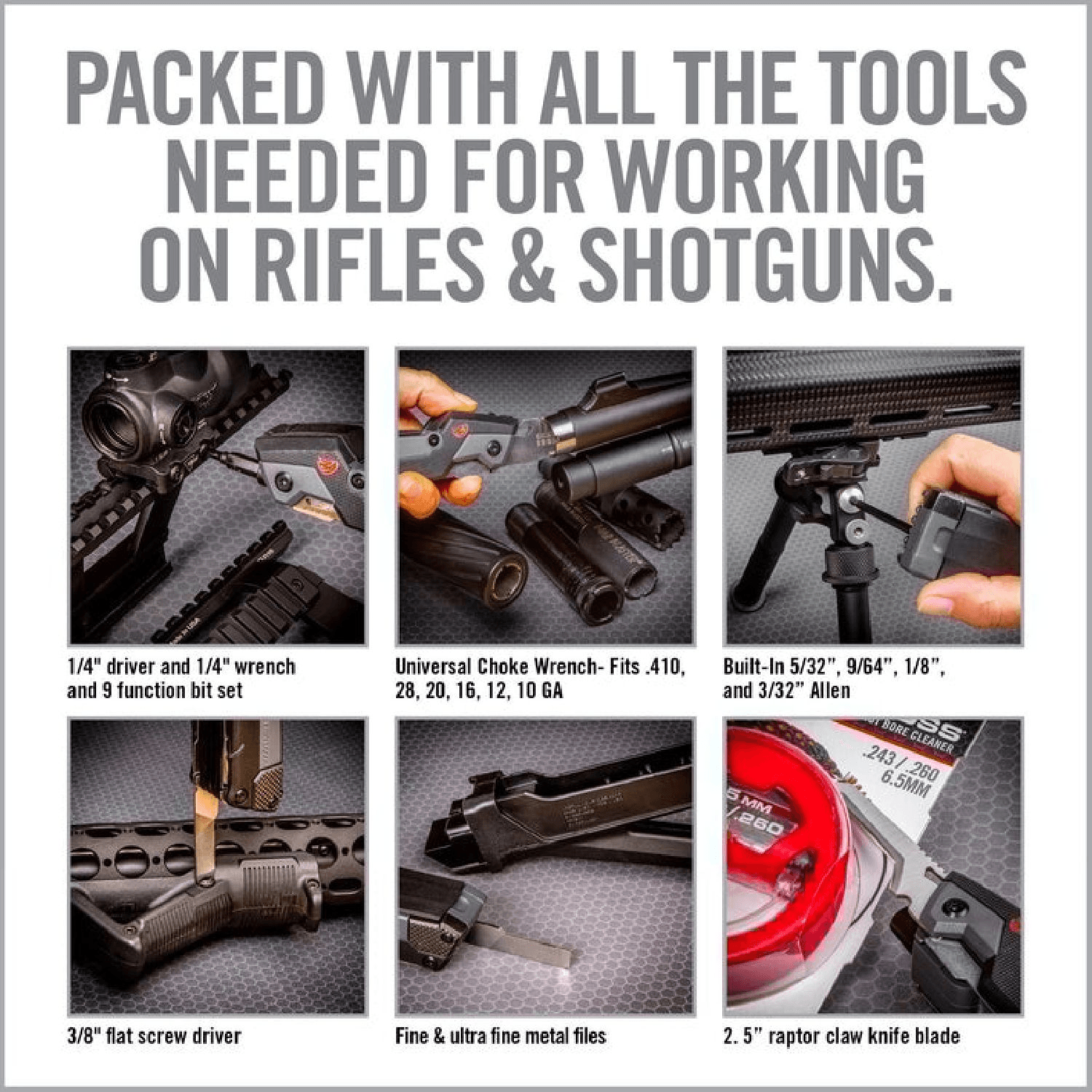 REAL AVID Gun Tool Pro® 30-IN-1 GUN MULTI-TOOL FOR RIFLES & SHOTGUNS
