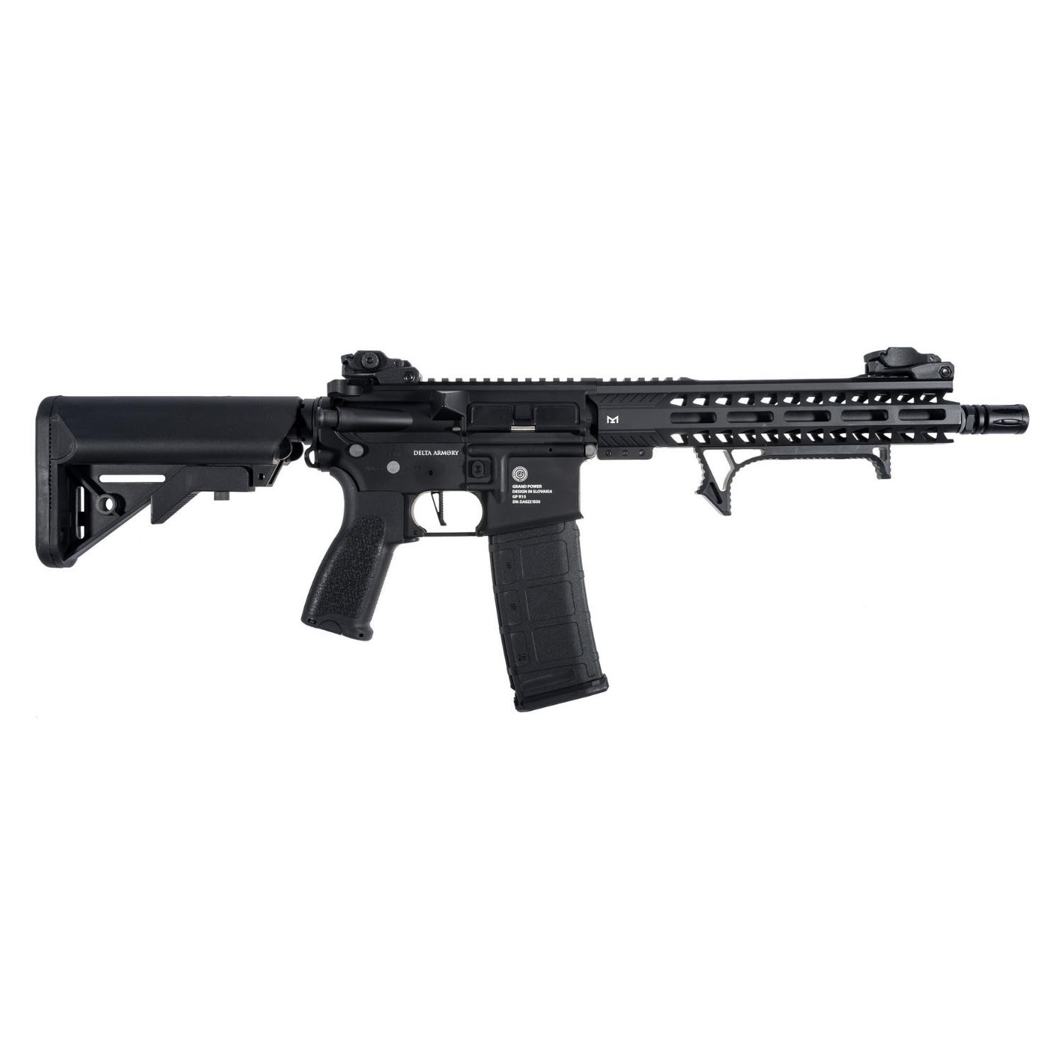 Delta Armory Grand Power M4 AR15 10inch M-LOK ALPHA PIL SARJ SET Airsoft Tüfek / Siyah DA-GP-A14