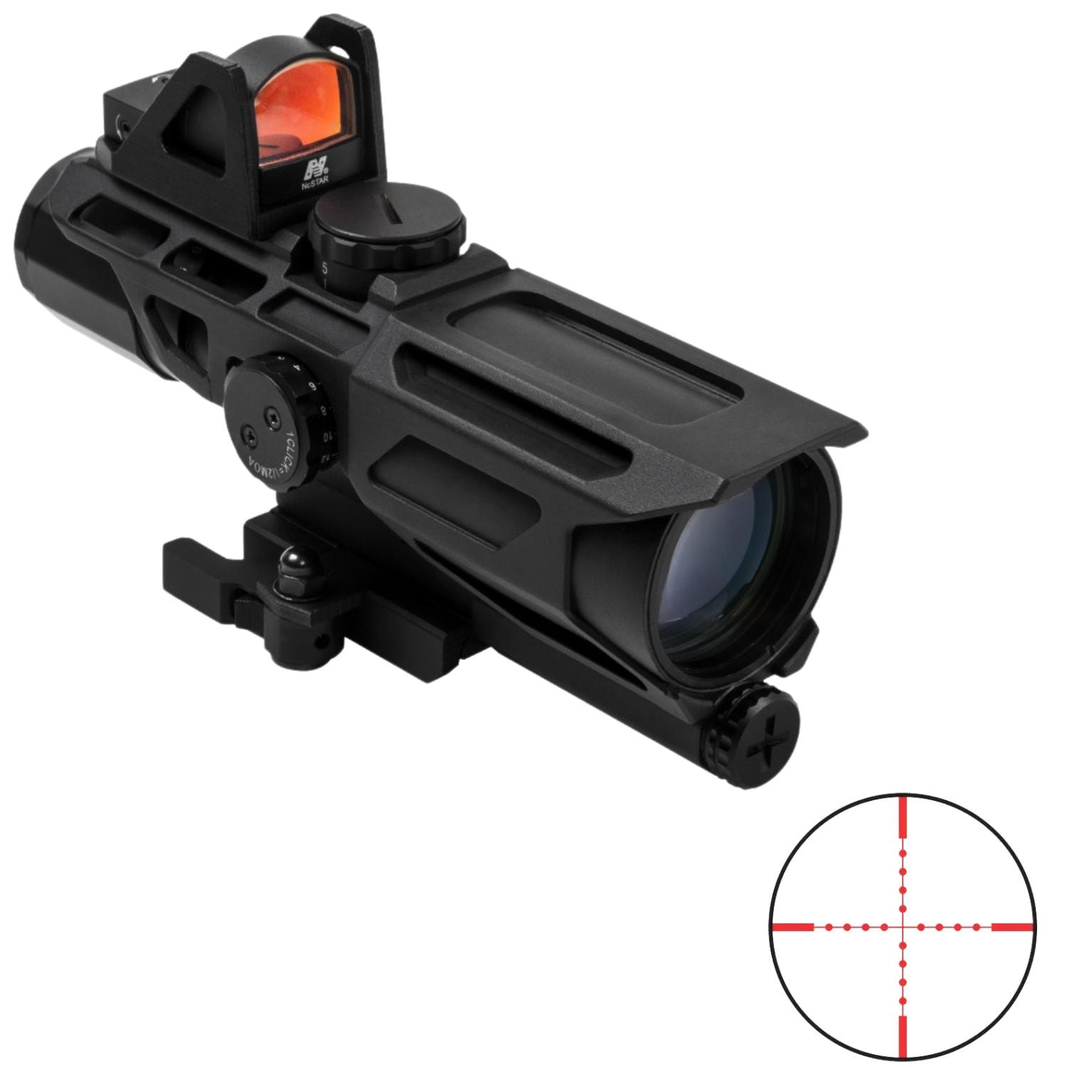 NcSTAR GEN3 USS SIYAH 3-9X40mm Mil-Dot Dürbün & Micro Dot Optik