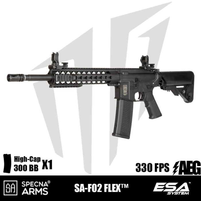Specna Arms SA-F02 FLEX Airsoft Tüfeği – 330 FPS – Siyah