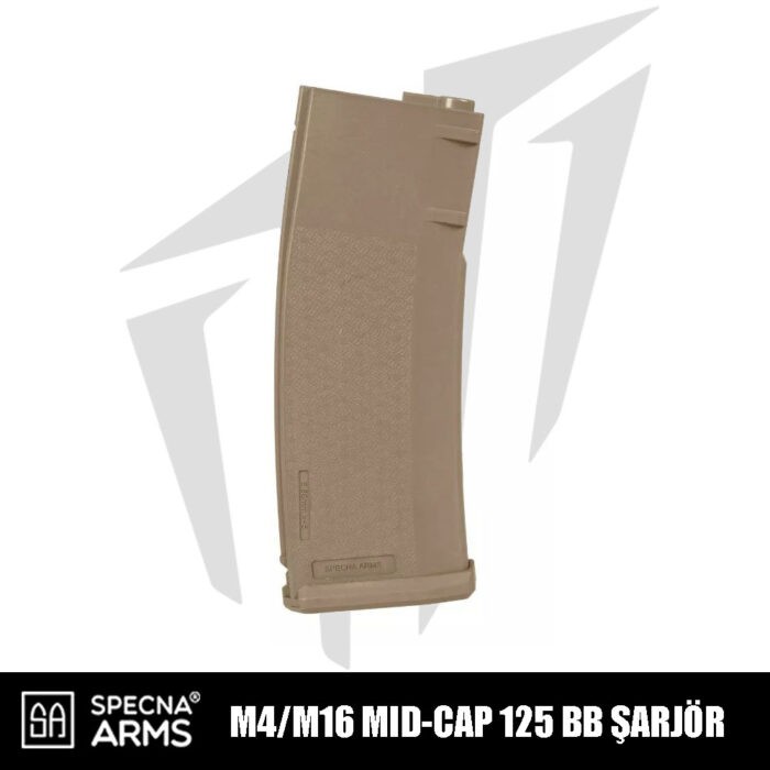 Specna Arms 125’lik S-Mag Mid-Cap Airsoft Şarjörü – Tan
