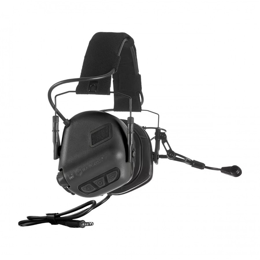 EARMOR M32 PLUS Telsiz Yuvalı Kulak Koruma Elektronik Atış Kulaklığı (Black) Siyah