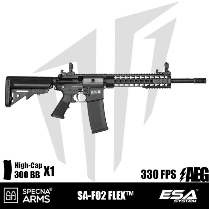 Specna Arms SA-F02 FLEX Airsoft Tüfeği – 330 FPS – Siyah