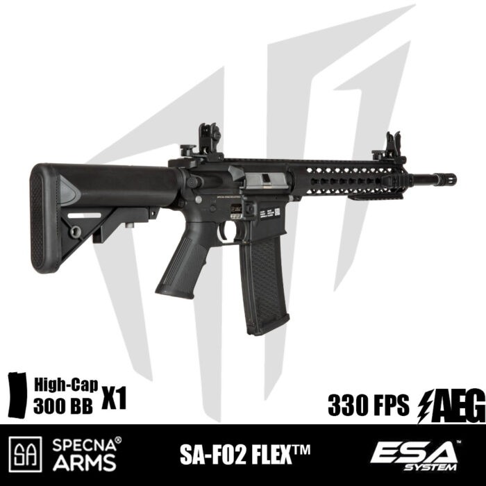Specna Arms SA-F02 FLEX Airsoft Tüfeği – 330 FPS – Siyah