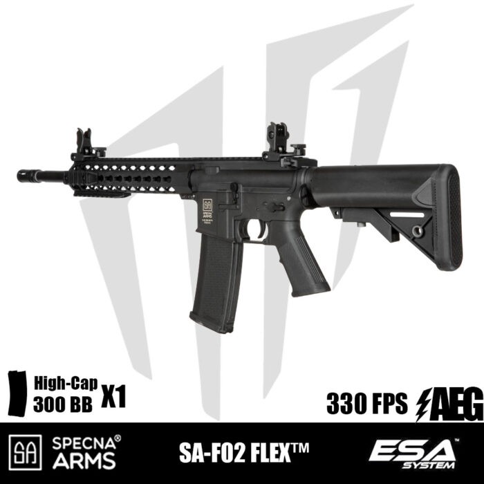 Specna Arms SA-F02 FLEX Airsoft Tüfeği – 330 FPS – Siyah
