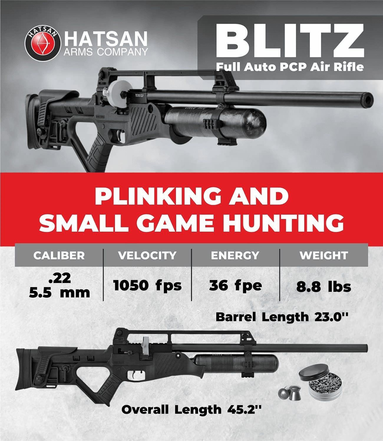 Hatsan Blitz AUTO PCP VectorOptics ORION 3-18x50HD Kampanya Seti