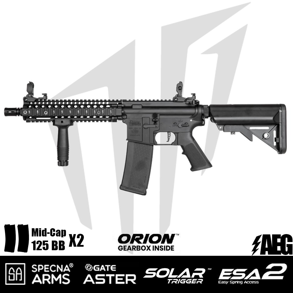 Specna Arms Daniel Defence® MK18 SA-E19 EDGE 2.0™GATE ASTER Airsoft Tüfeği – Siyah