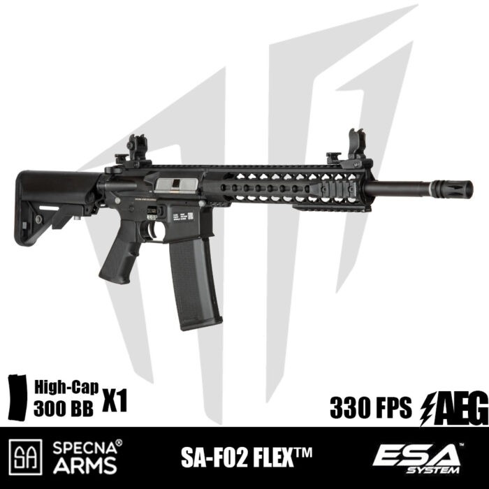 Specna Arms SA-F02 FLEX Airsoft Tüfeği – 330 FPS – Siyah