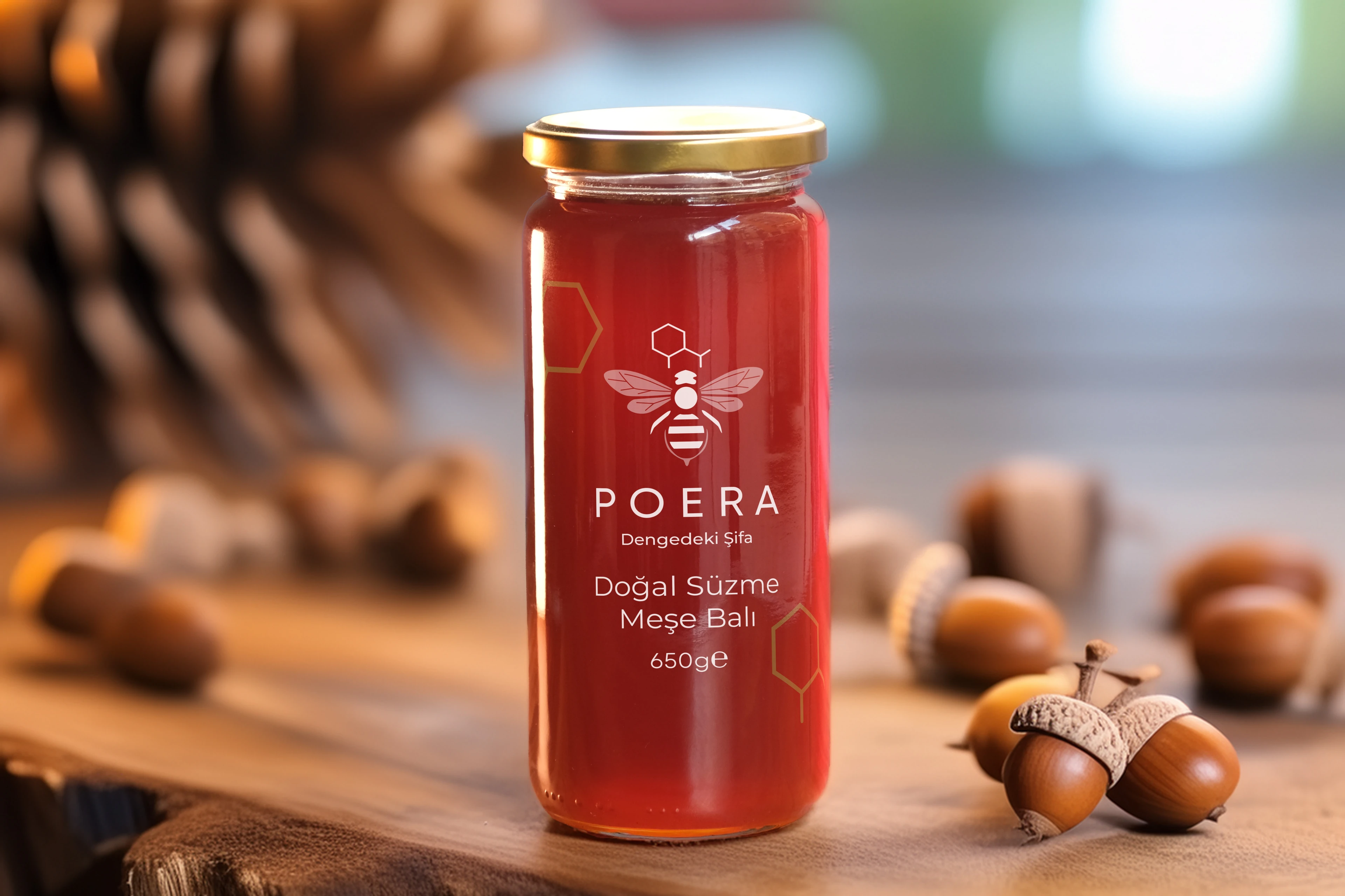 POERA Süzme Meşe Balı 650 Gr