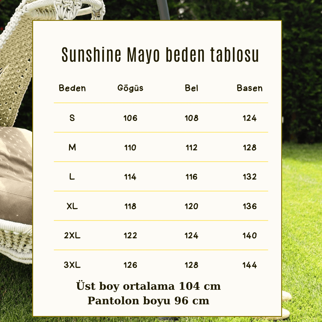 Siyah Desenli Sunshine Tesettür Mayo