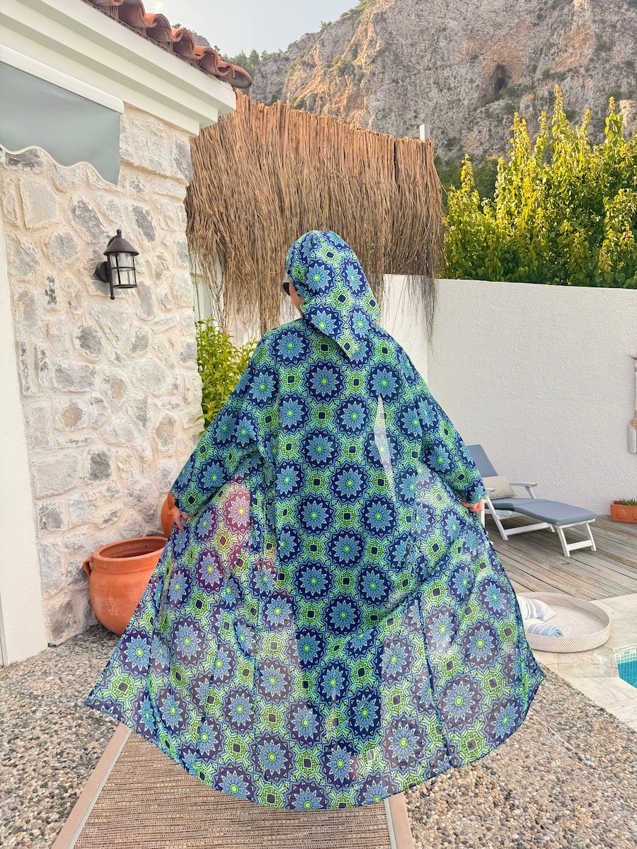 Didim Desen Kimono Mavi