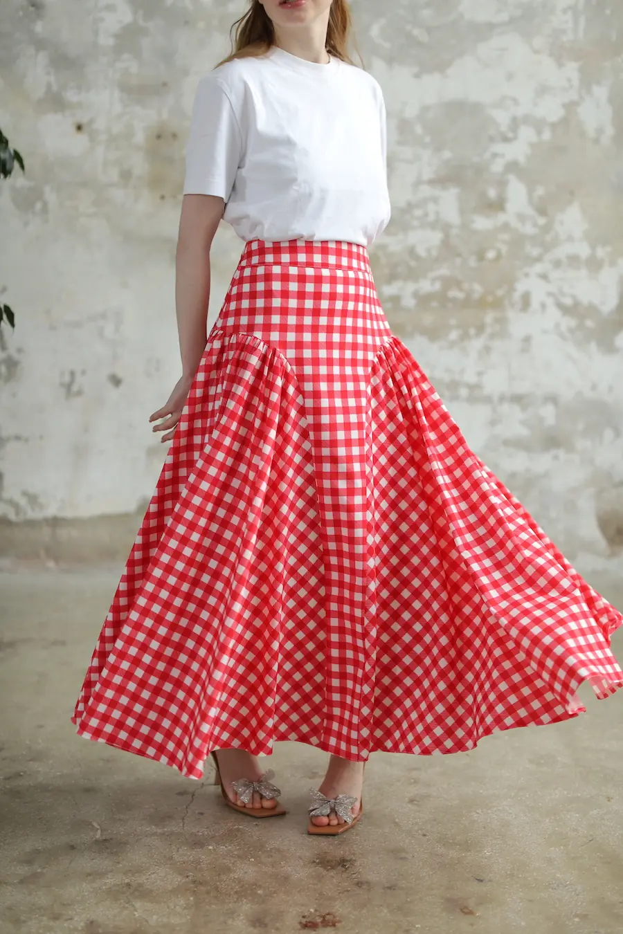 Red Gingham Skirt