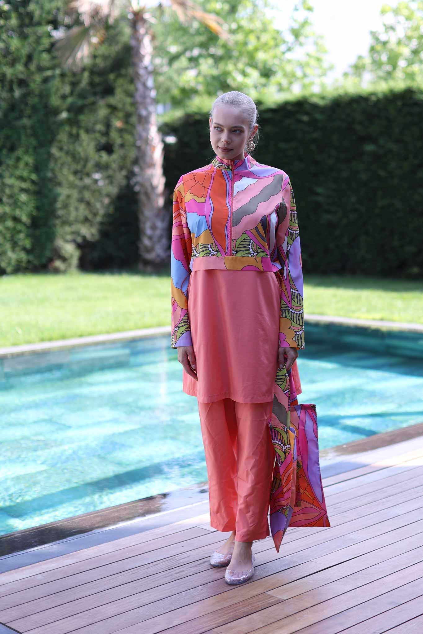 Mercan Desen Mayo Pembe
