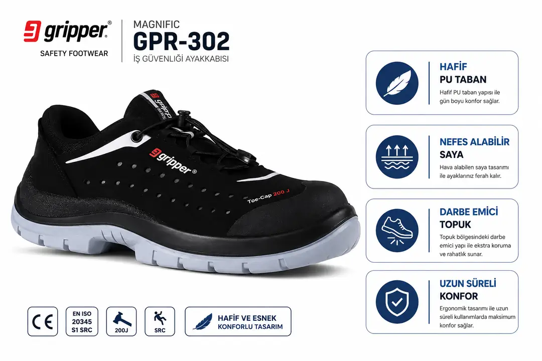 Mekap Gripper Magnific GPR-302 S1 SR iş güvenliği ayakkabısı