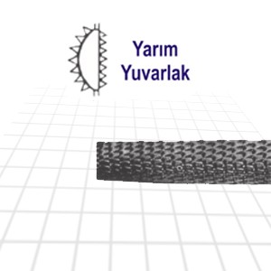 Yarım Yuvarlak Eğe  -  Ince 6"