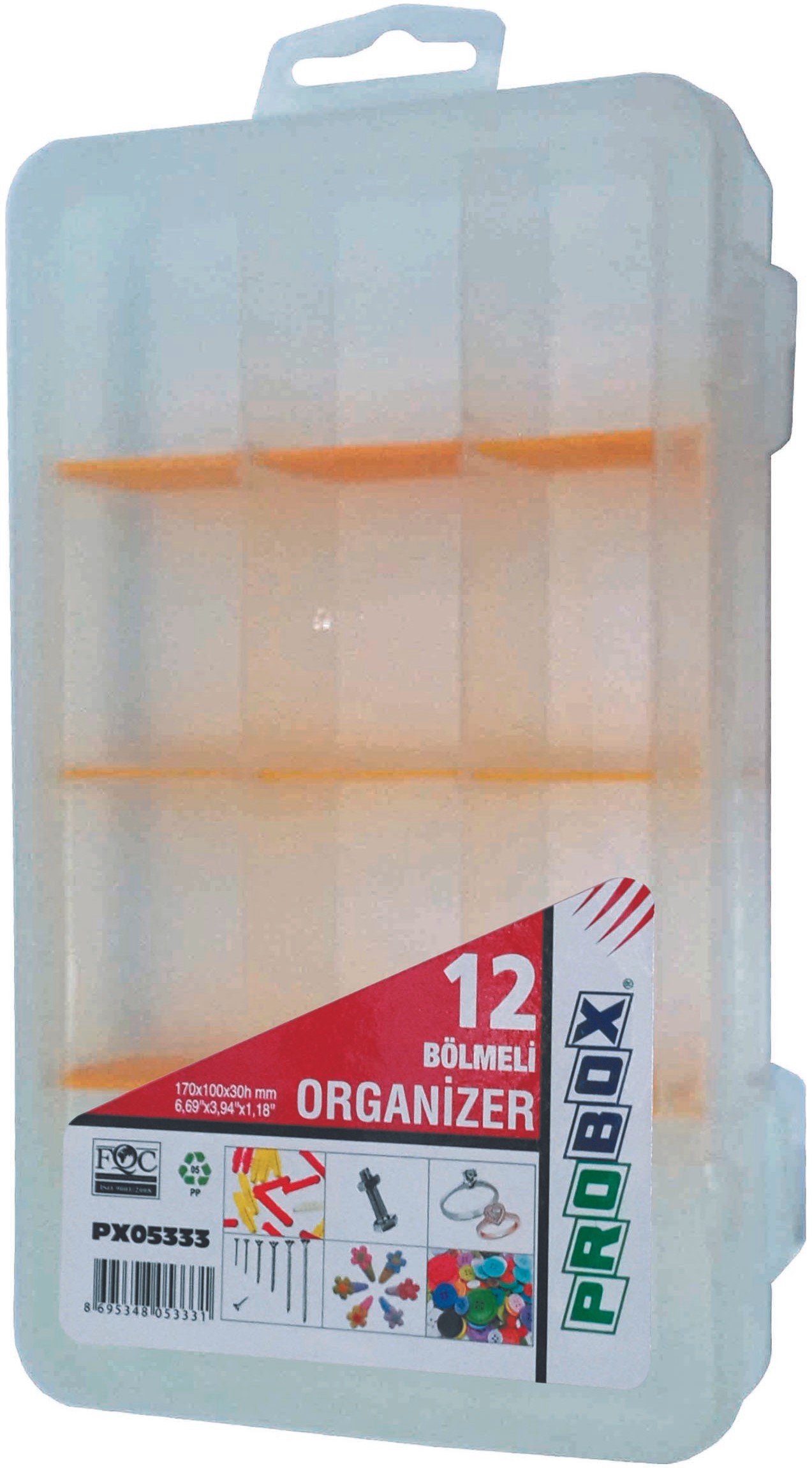 12 Bölmeli Organizer Kutu