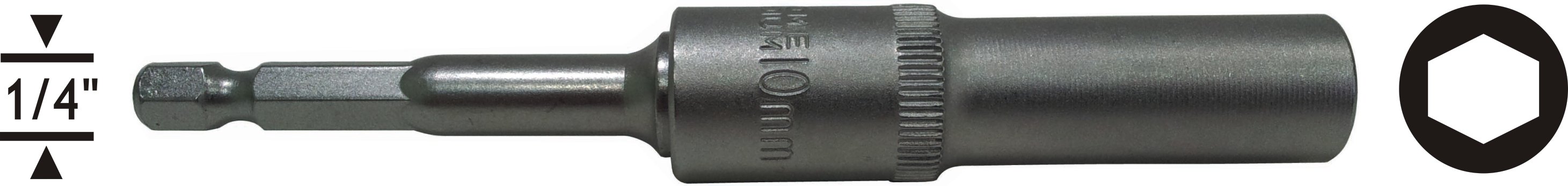 Bıts Somun Adaptörü 1/4"X115x8 Mm