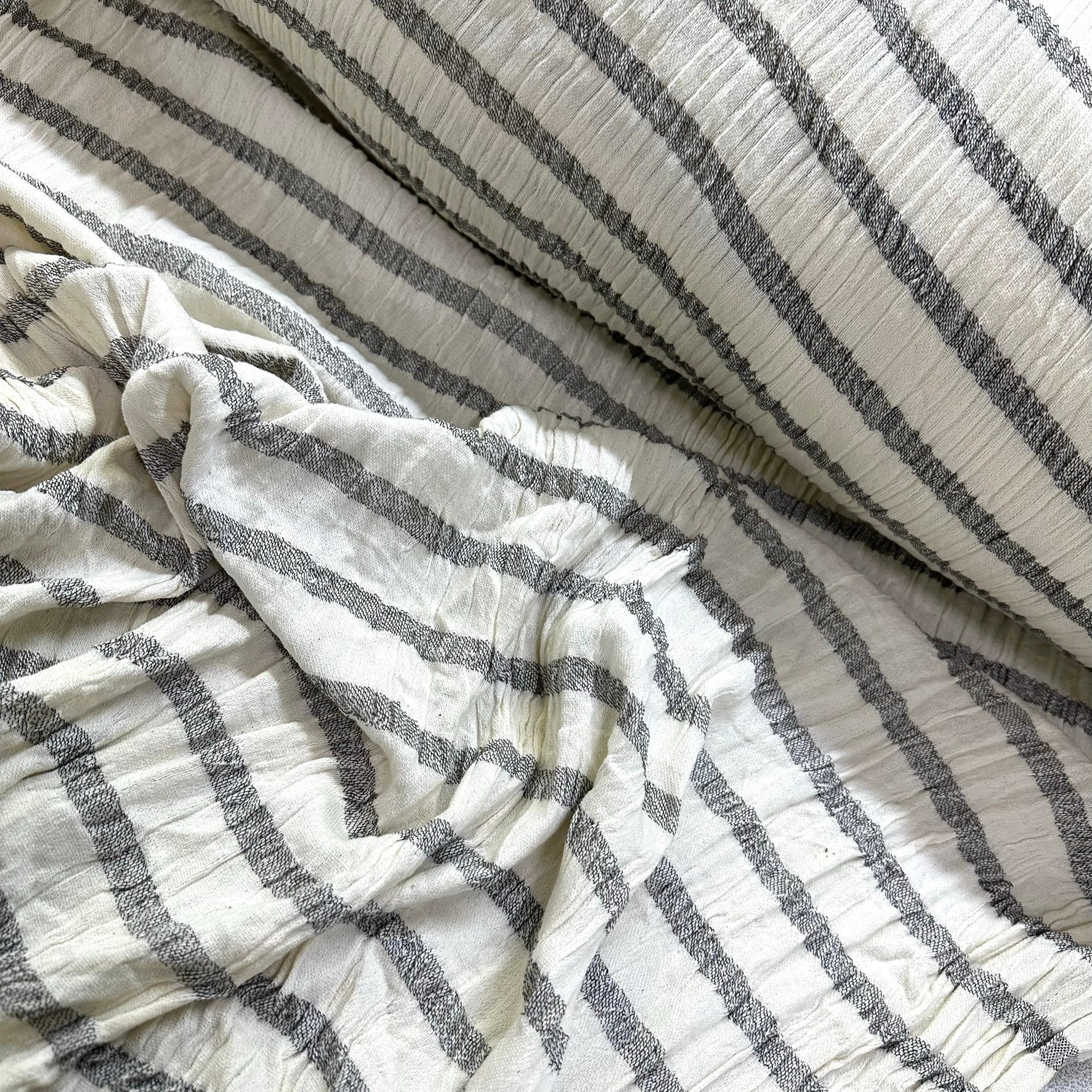 Washed Striped Shy Cloth Fabric