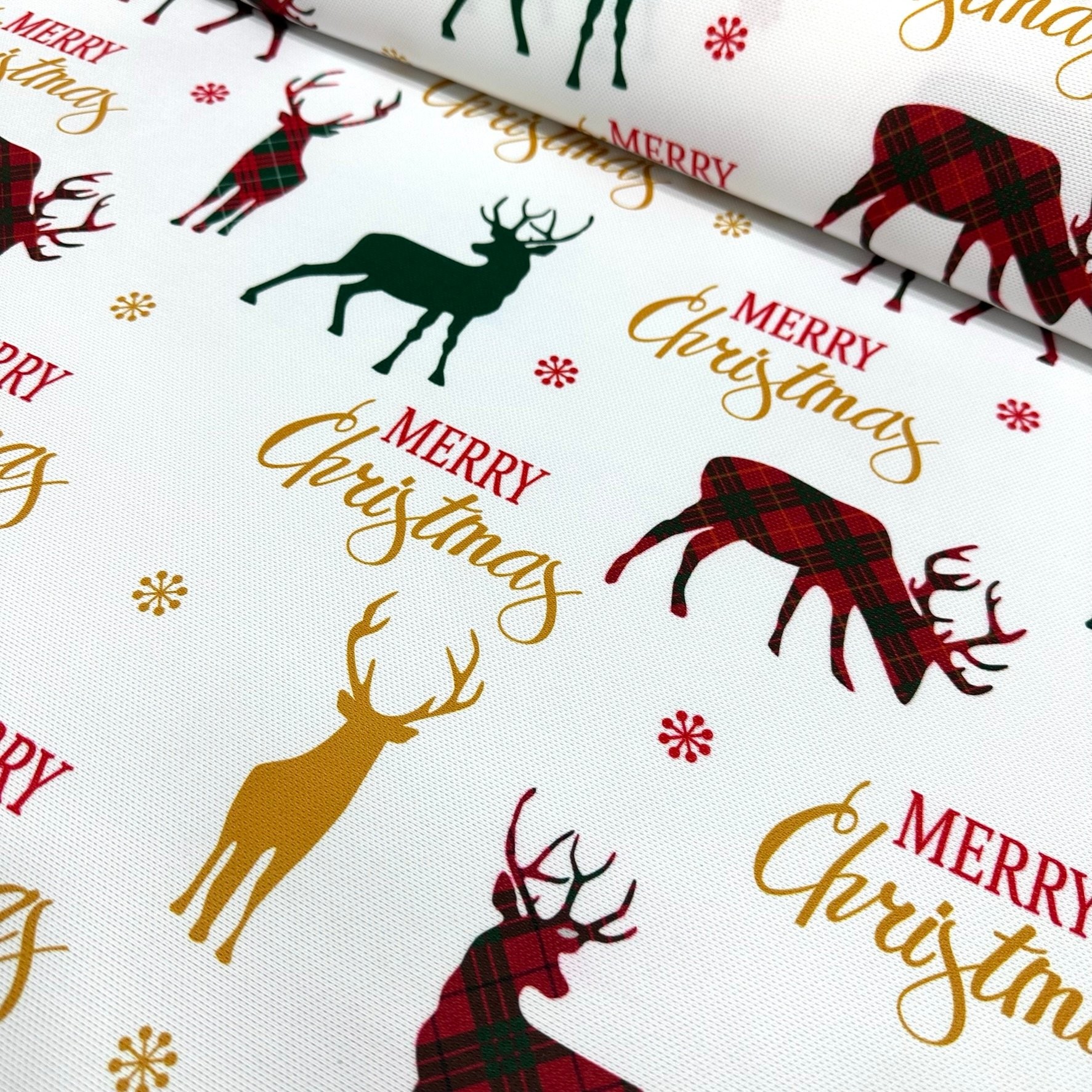 Merry Christmas Digital Printing Fabric