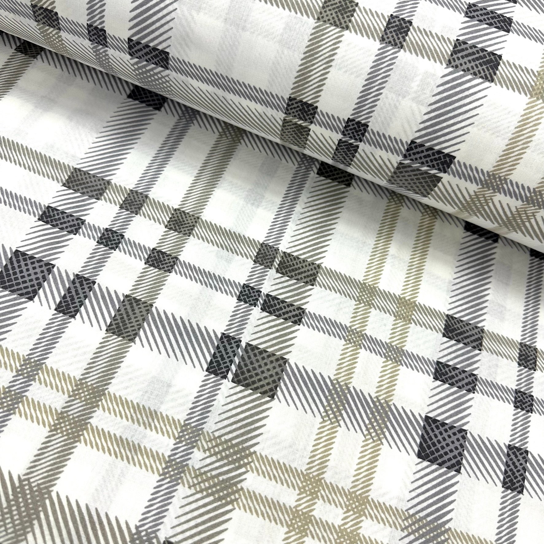 Cross -Plaid Poplin Fabric