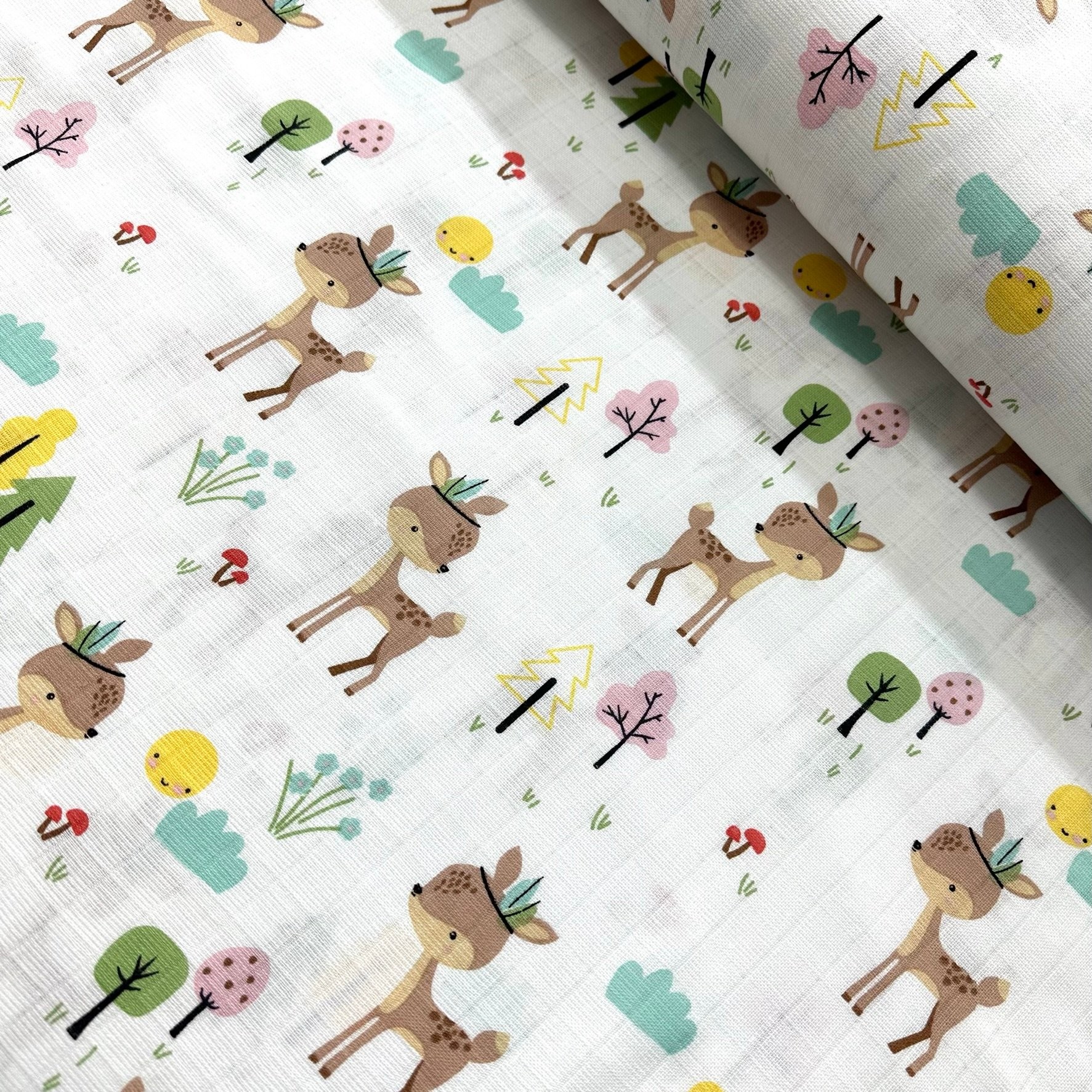 Happy Gazelle Muslin Cloth Fabric