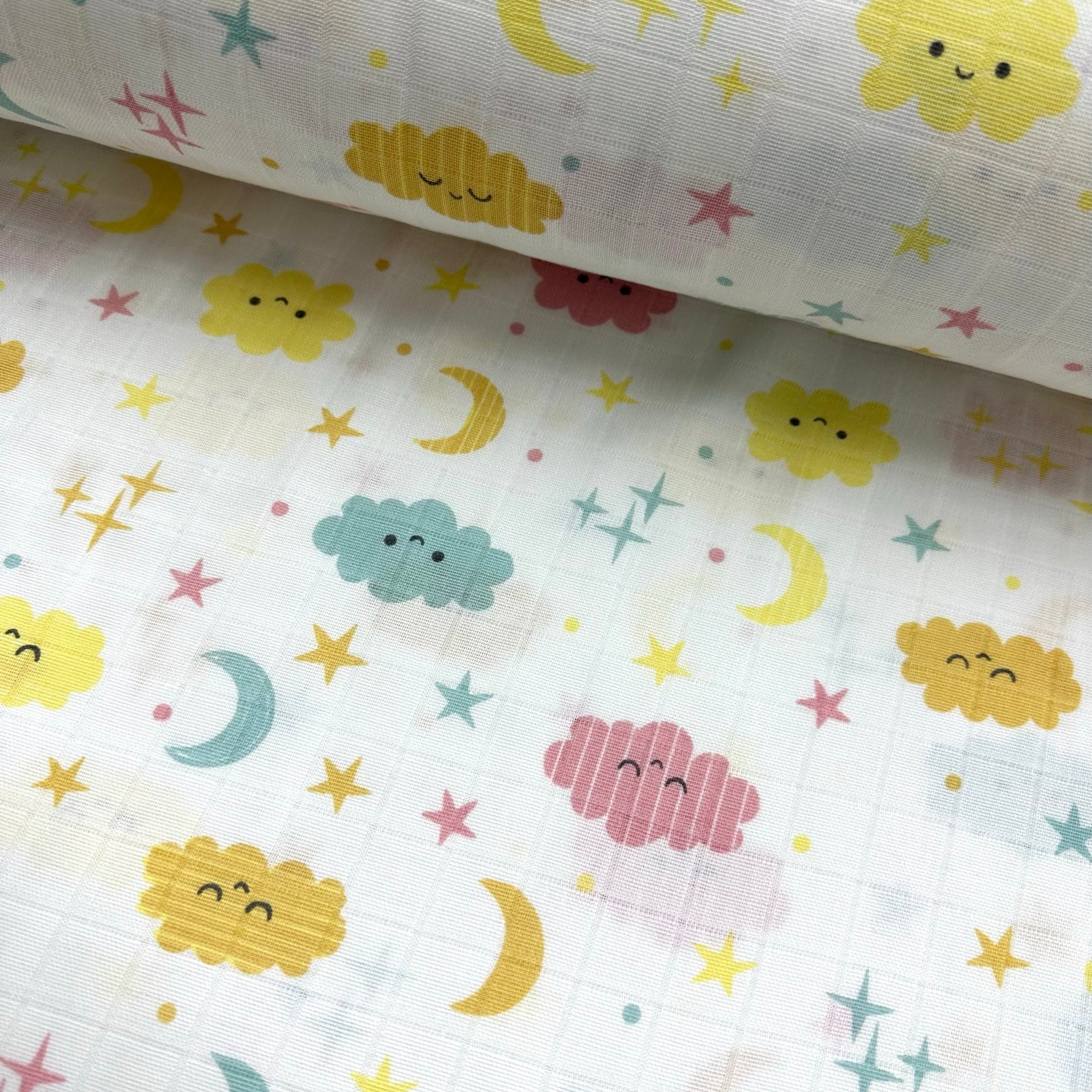 Sleeping Clouds Muslin Cloth Fabric