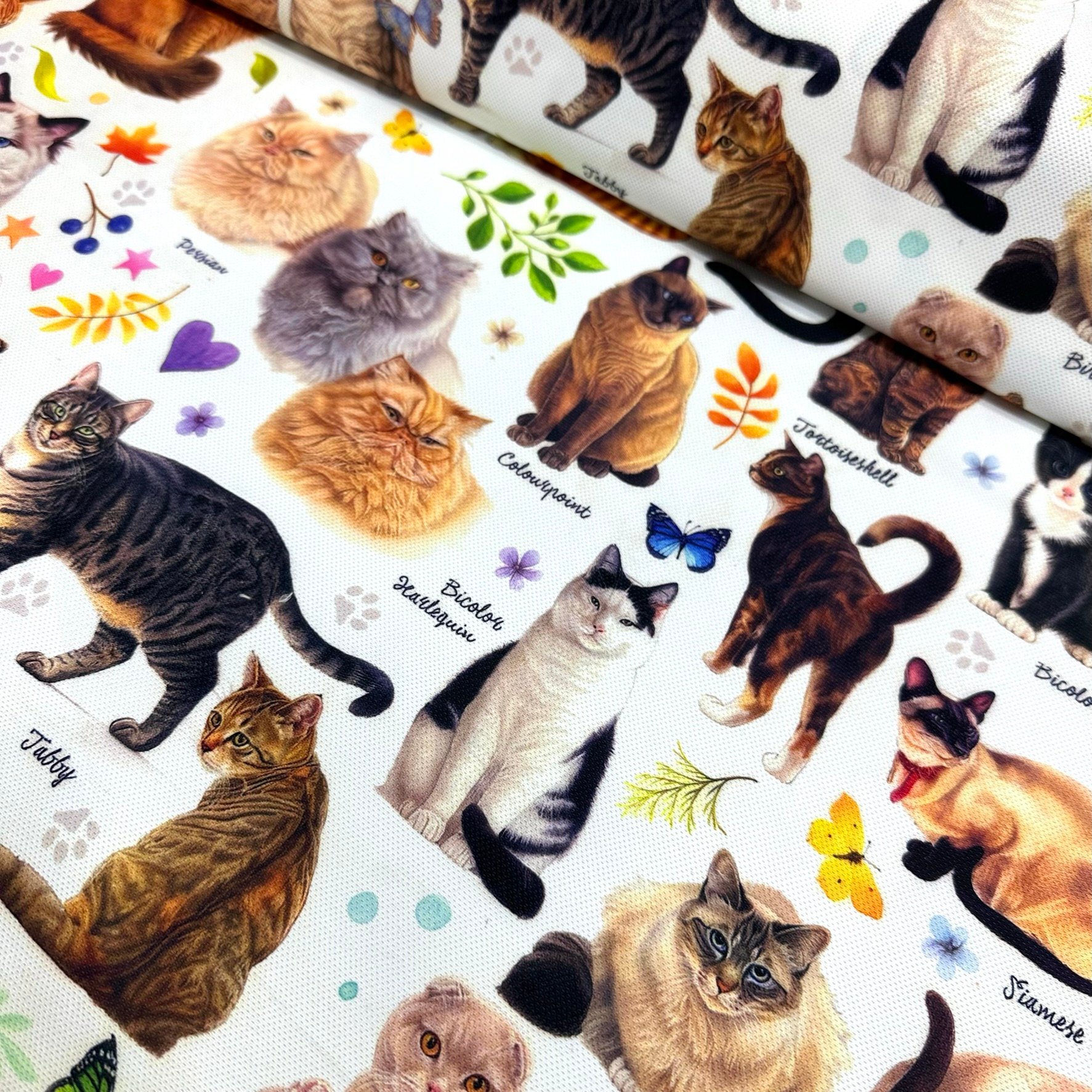 Plants and Cats Digital Printing Fabric