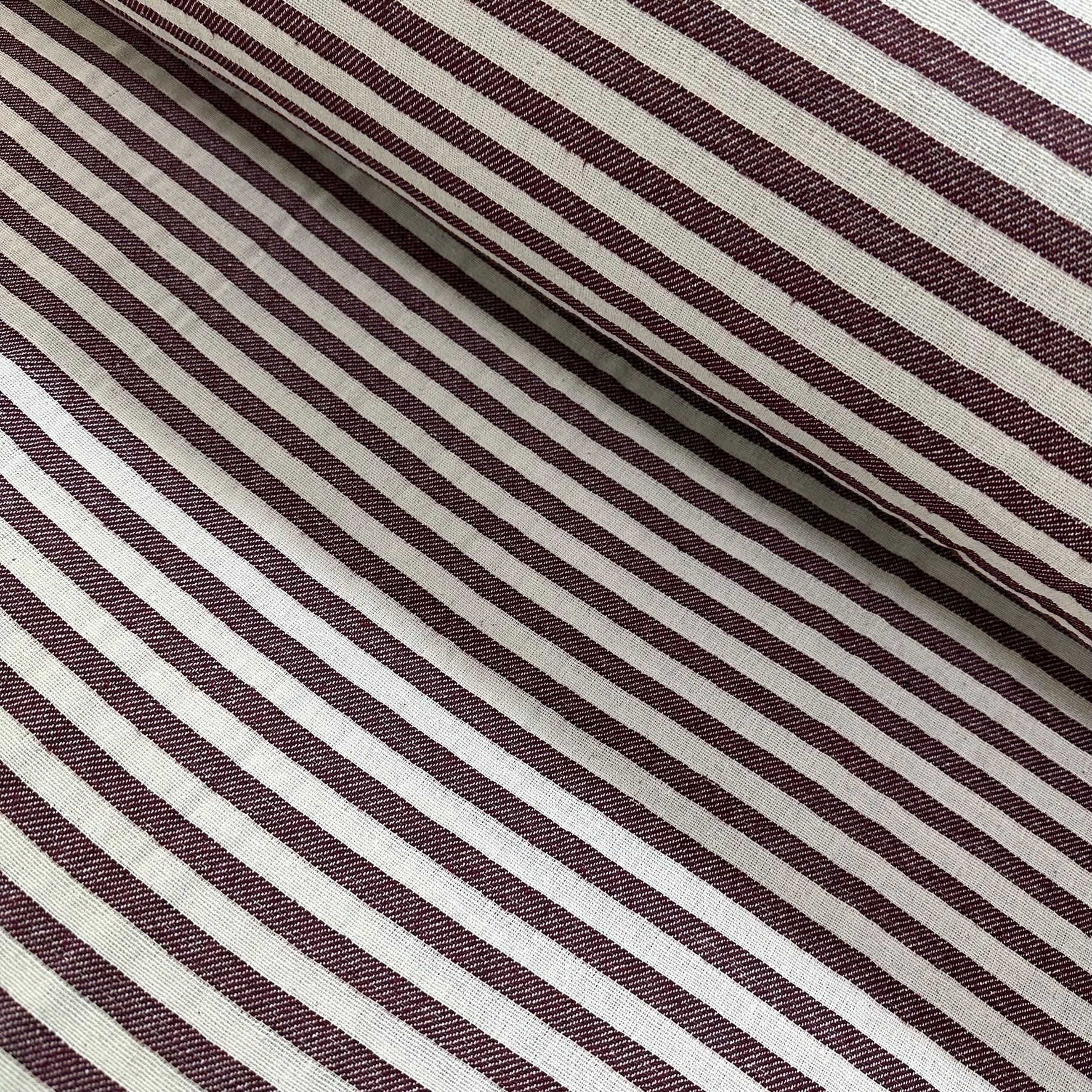 Striped Washed Linen Fabric