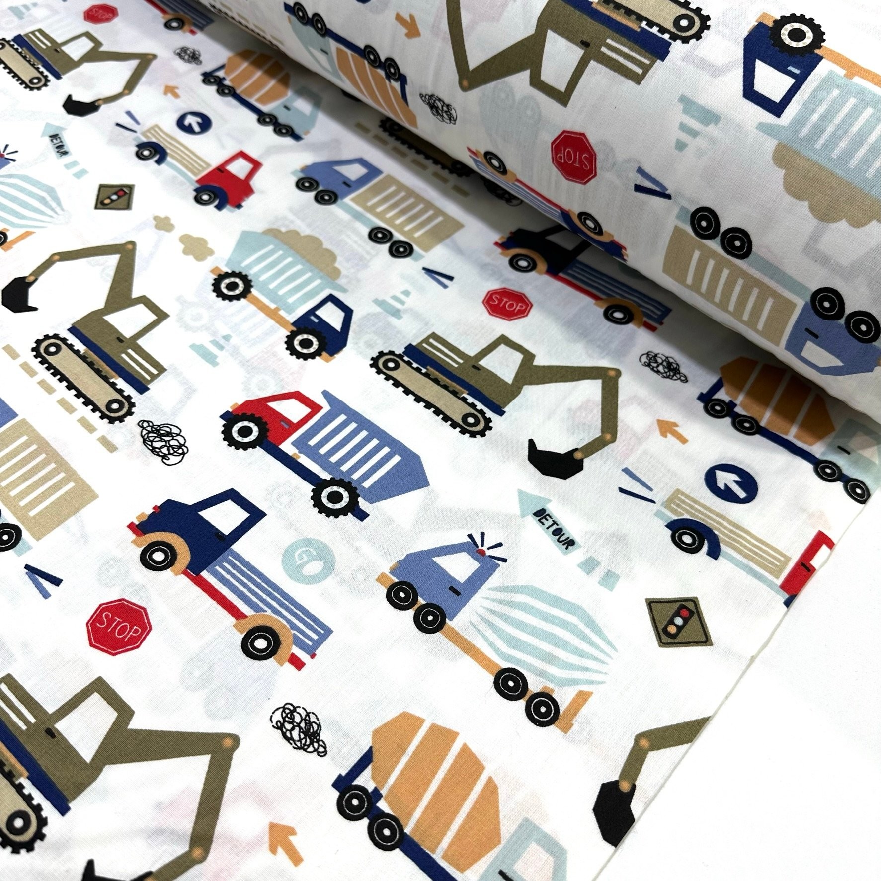 Fun Construction Poplin Fabric