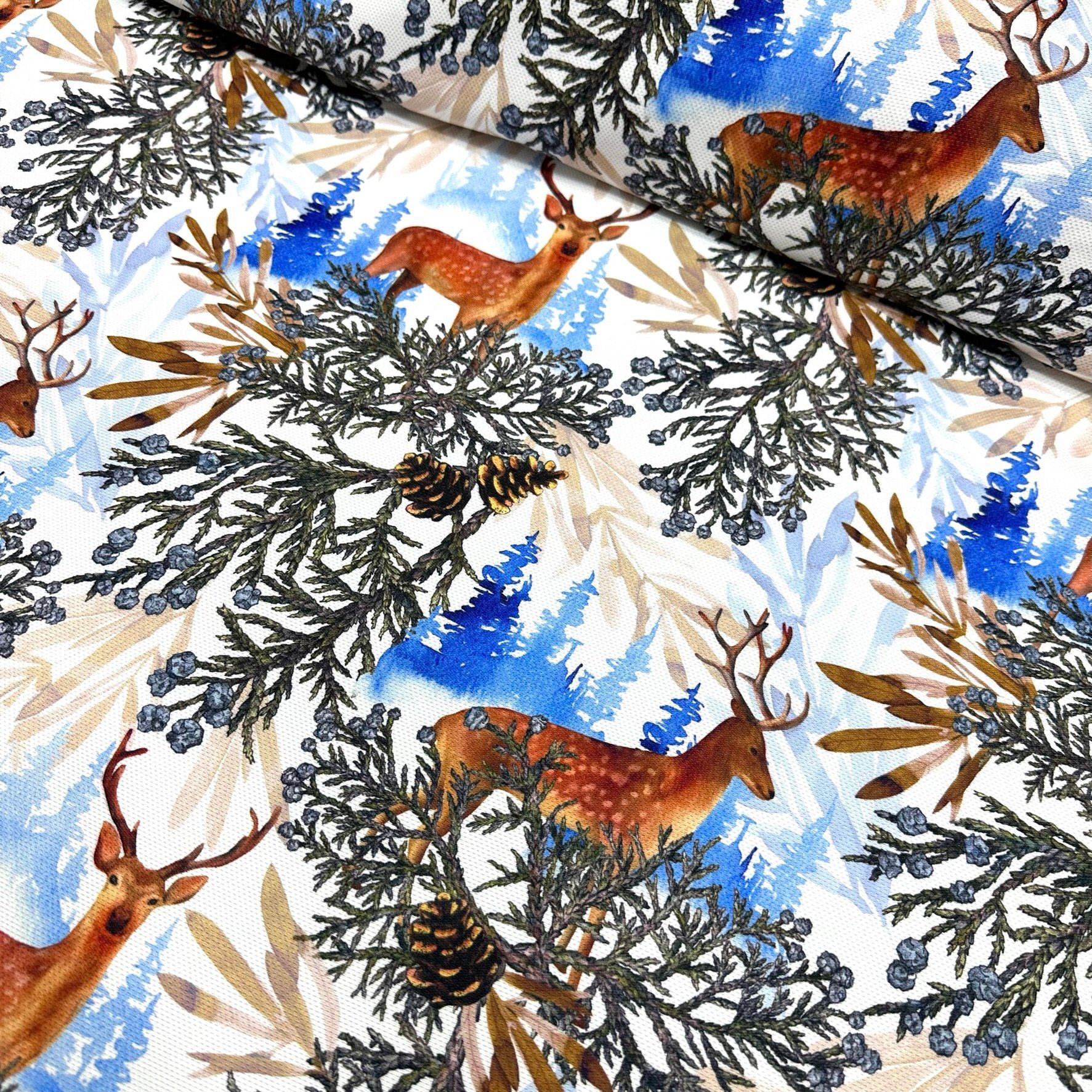 Conifer Deers Digital Printing Fabric