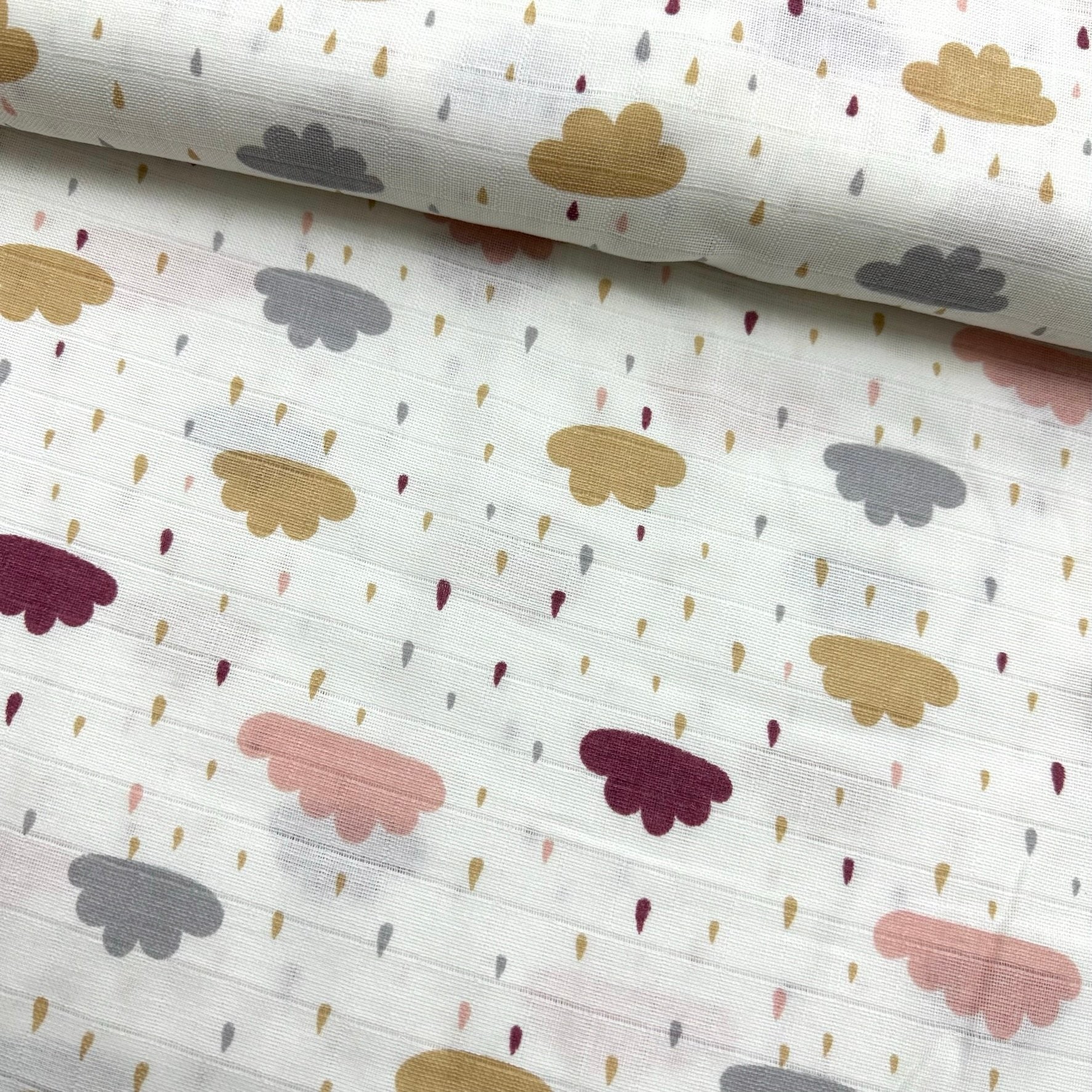 Rainy Day Muslin Cloth Fabric