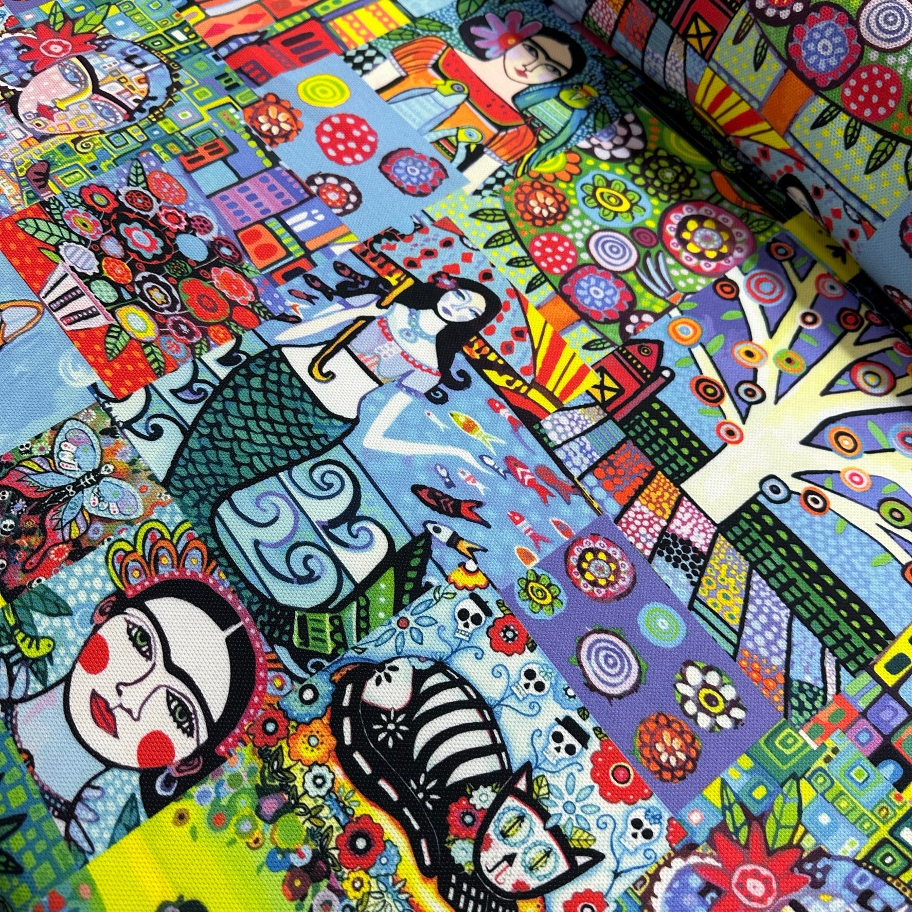 Cats Kahos Digital Printing Fabric