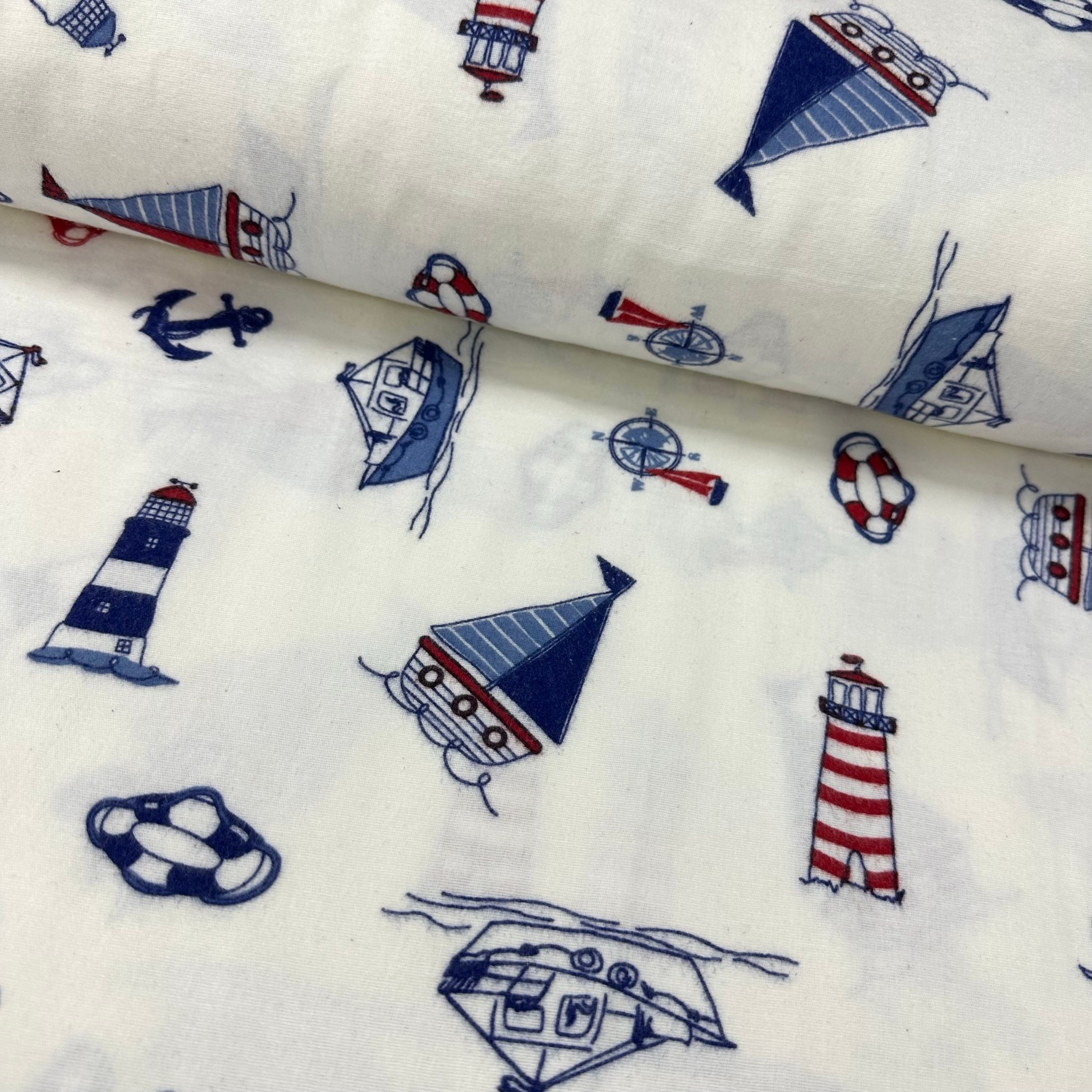 Lighthouse Flannel Fabric