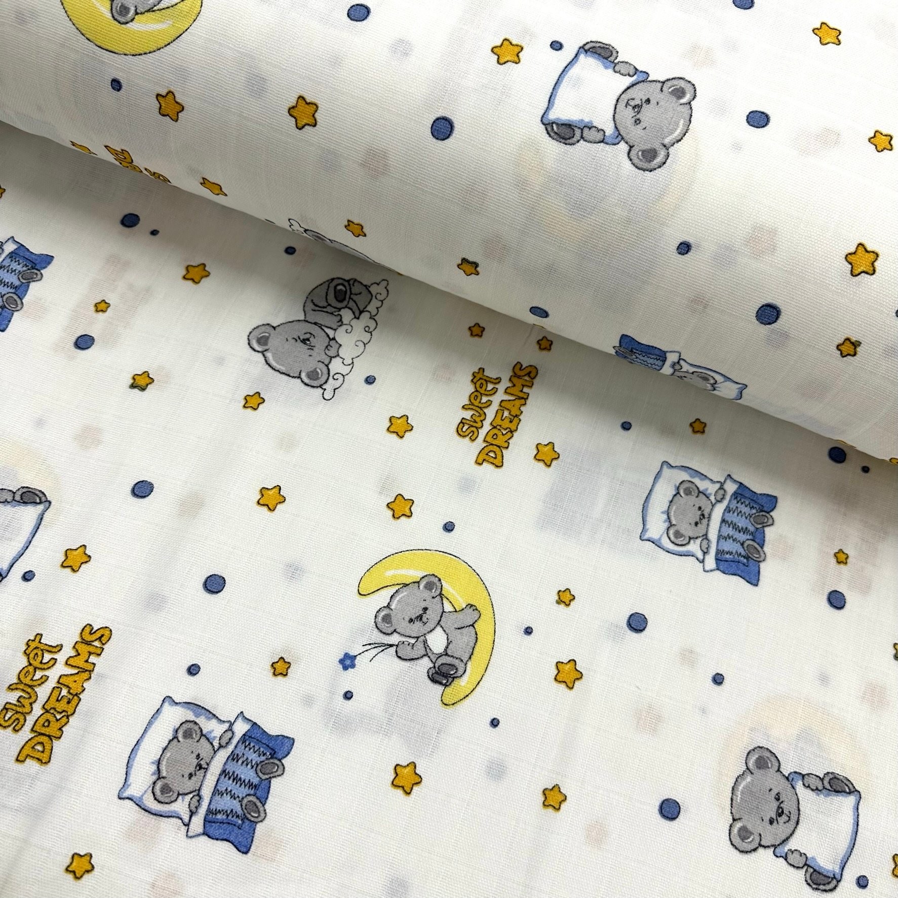 Sweet Dreams Koala Muslin Cloth Fabric