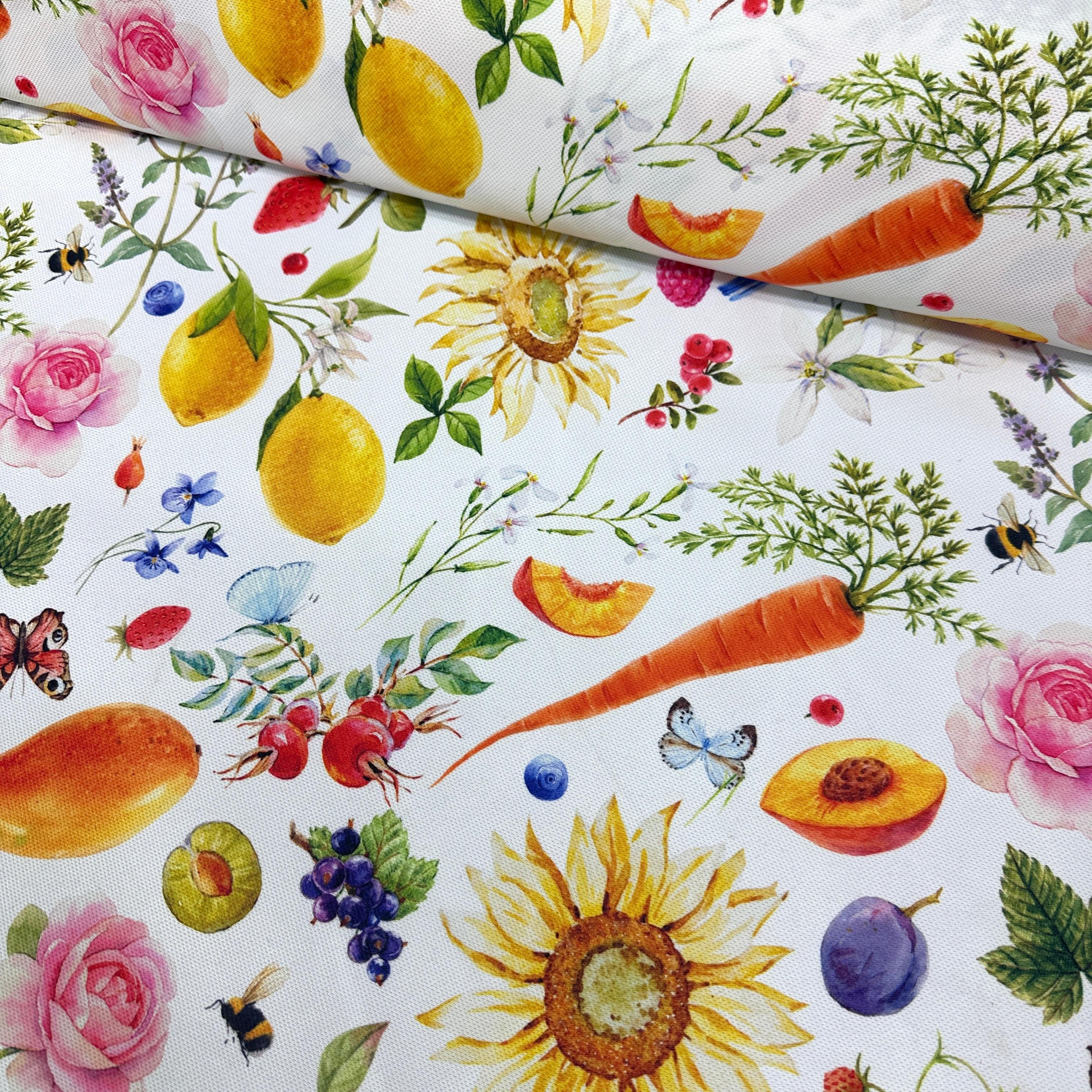 Flowers and Vegetables Digital Printing Fabric