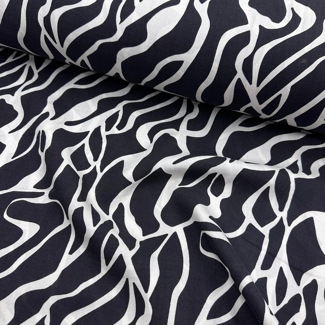 Zebra Skin Pattern Viscose Fabric
